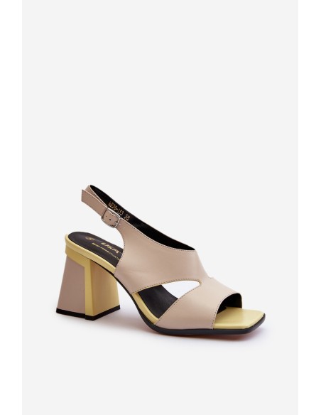 Women's Sandals on Wedge Beige D&A MR38-153