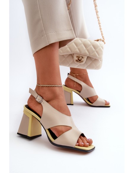 Women's Sandals on Wedge Beige D&A MR38-153