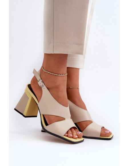 Women's Sandals on Wedge Beige D&A MR38-153