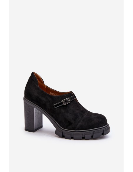 Women's High-Heeled Court Shoes Black Tauina