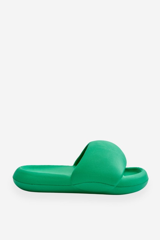 Women's Lightweight Foam Platform Slippers Green Milton