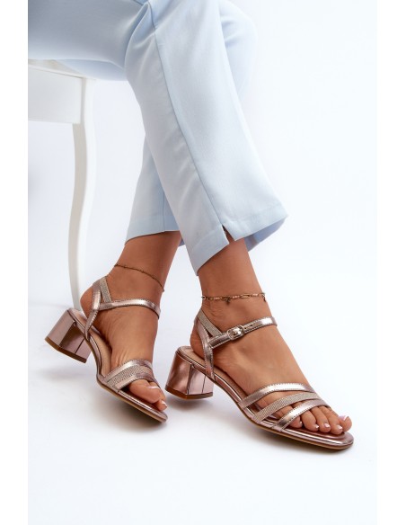 Women's Low Heel Sandals in Synthetic Leather Sergio Leone SK046 Silver