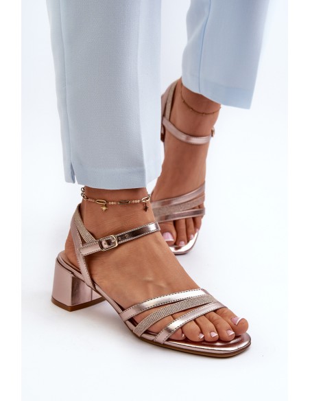 Women's Low Heel Sandals in Synthetic Leather Sergio Leone SK046 Silver