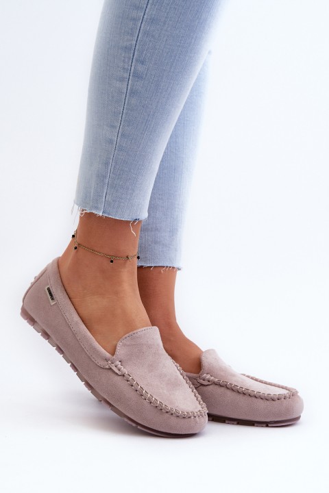 Women's Loafers in Purple Eco Suede Amrutia