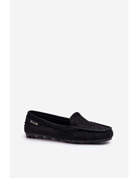 Women's Black Faux Suede Moccasins Amrutia
