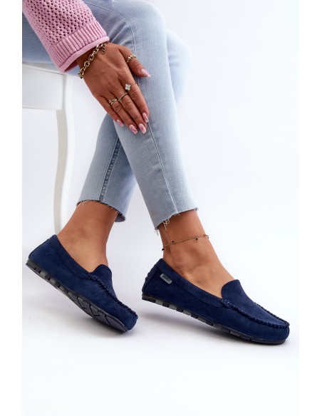 Women's Black Faux Suede Moccasins Amrutia