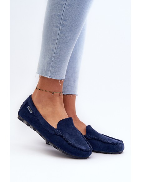 Women's Black Faux Suede Moccasins Amrutia