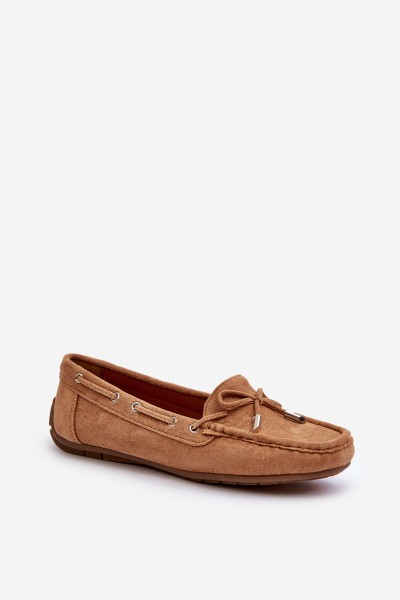 Women's Suede Moccasins Camel Si Passione 2