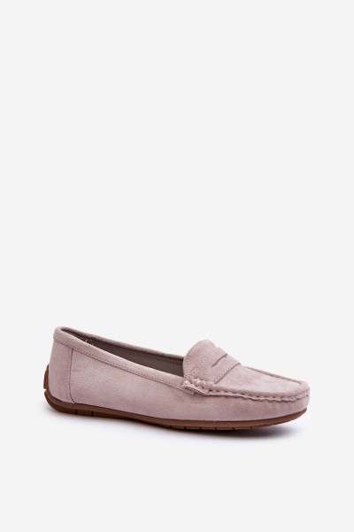 Women's Suede Moccasins Purple Lenvie 2
