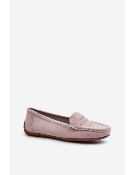 Women's Suede Moccasins Purple Lenvie