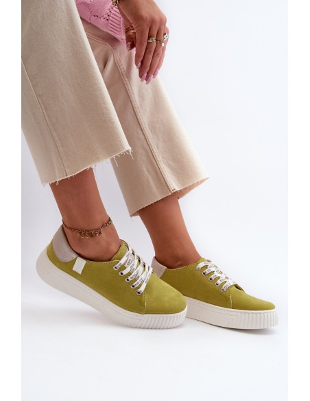 Women's sneakers MEMORY FOAM SYSTEM BIG STAR NN276003 Lime