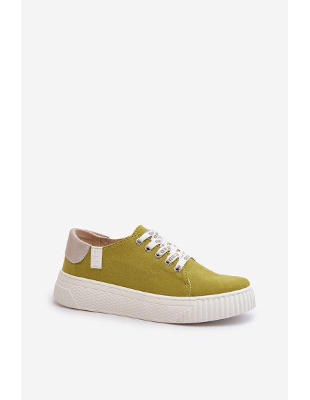 Women's sneakers MEMORY FOAM SYSTEM BIG STAR NN276003 Lime