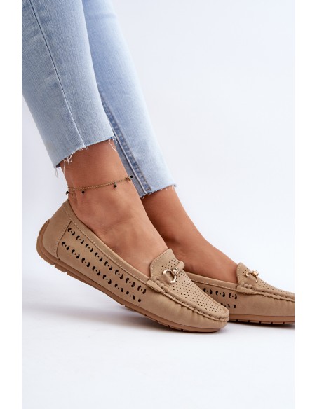 Women's Black Lattice Loafers Rasirna