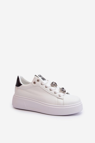 Women's platform sneakers with white embellishments Herbisa 2