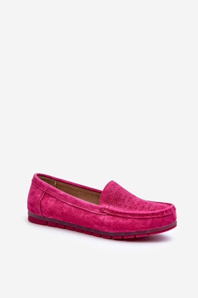 Pink Women's Suede Moccasins S.Barski LR755 2