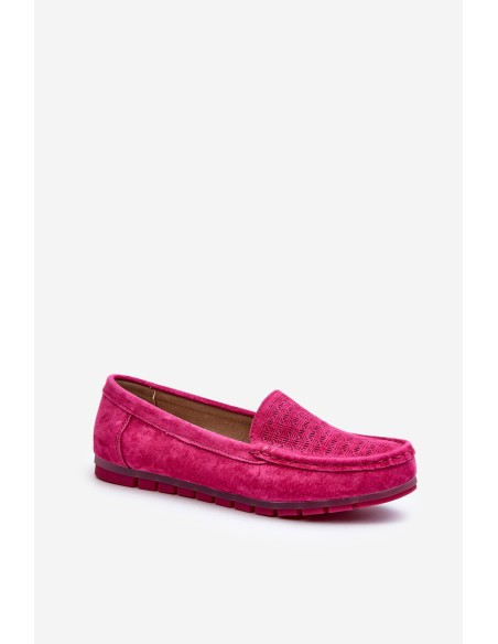 Pink Women's Suede Moccasins S.Barski LR755