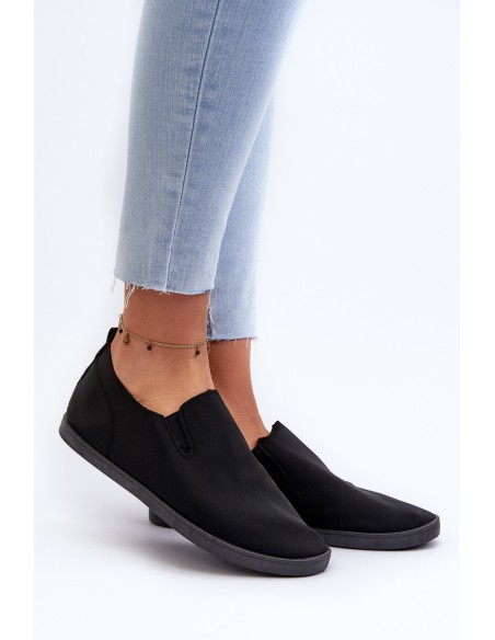 Women's Slip-On Black Trainers Sneakers Lovinia