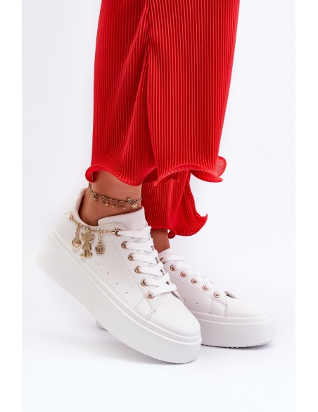 Women's Sneakers with Decoration White Celedria