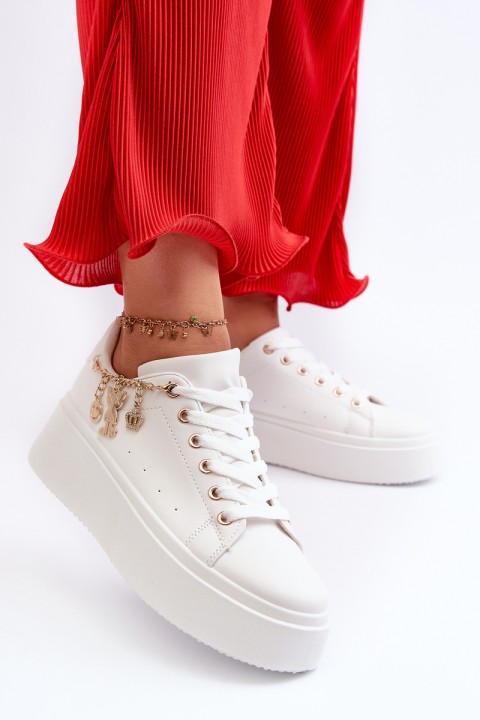 Women's Sneakers with Decoration White Celedria