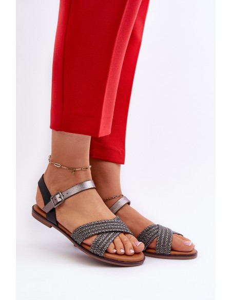 Flat Women's Sandals S.Barski MY923 Black