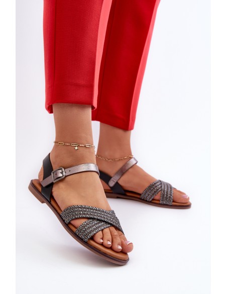 Flat Women's Sandals S.Barski MY923 Black