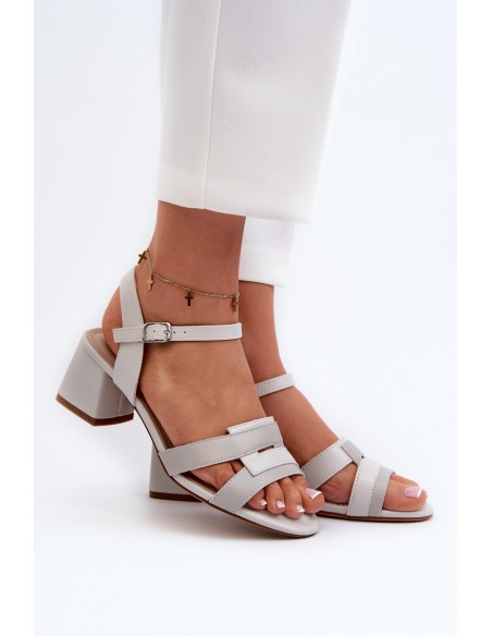 Women's High Heel Sandals in Faux Leather Sergio Leone SK894 Grey