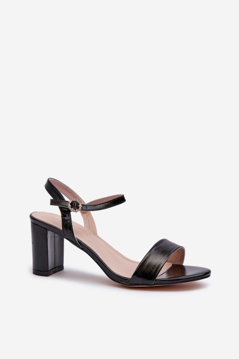 Black Sandals with Heel Glindra