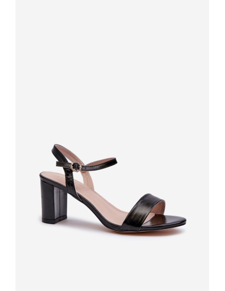 Black Sandals with Heel Glindra