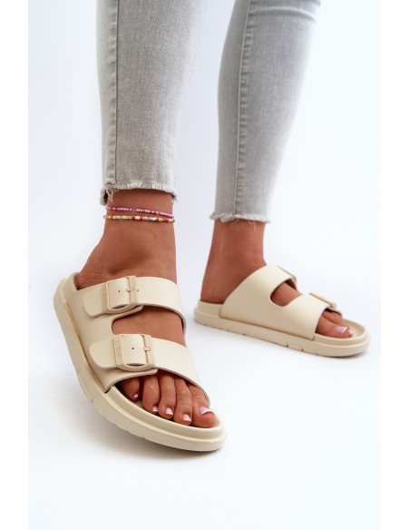 Lightweight Foam Women's Slippers With Buckles Big Star NN274A752 Beige