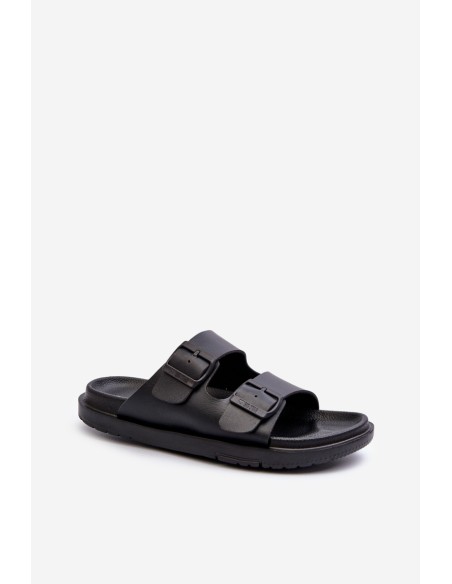 Light Foam Women's Flip Flops With Buckles Big Star NN274A750 Black