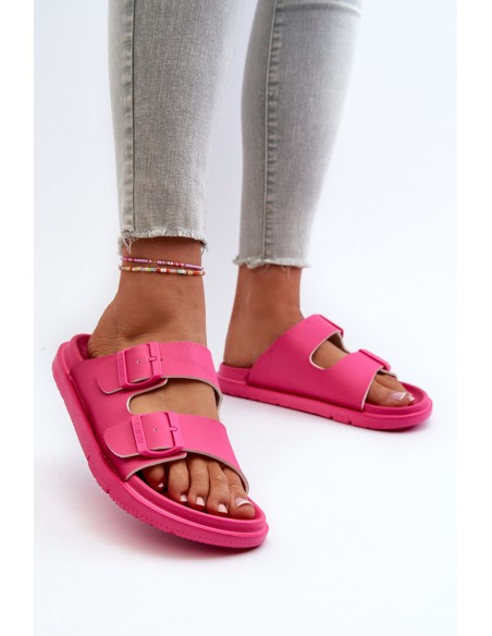 Light Foam Women's Sandals with Buckles Big Star NN274A754 Fuchsia