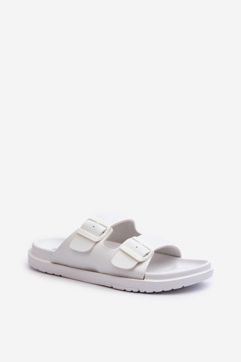 Light Foam Women's Slides With Buckles Big Star NN274A751 White