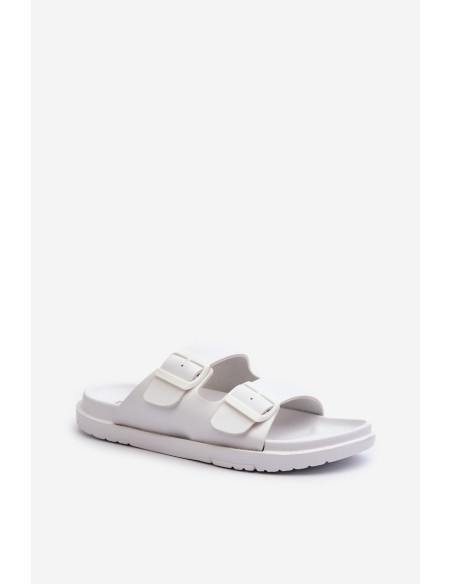 Light Foam Women's Slides With Buckles Big Star NN274A751 White
