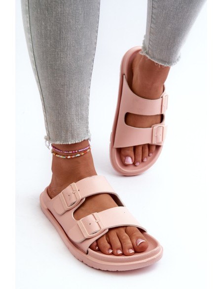 Lightweight Women's Foam Flip Flops with Buckles Big Star NN274A753 Pink