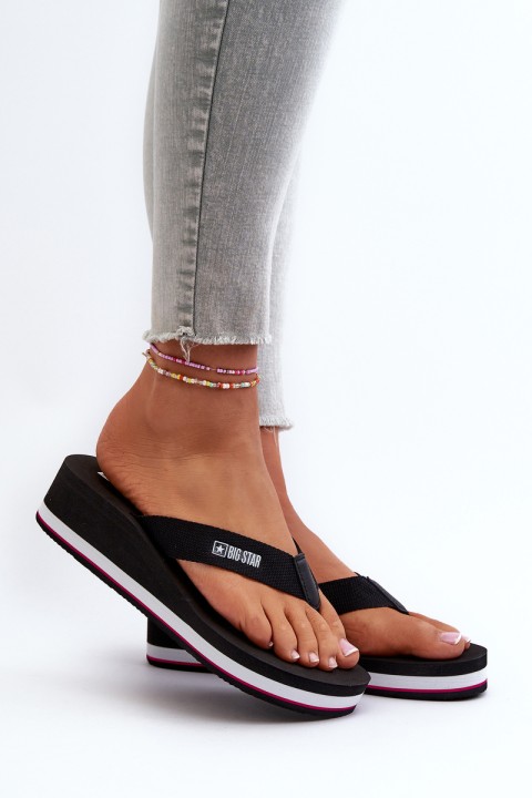 Women's flip-flops on the wedge Big Star JJ274A333 White