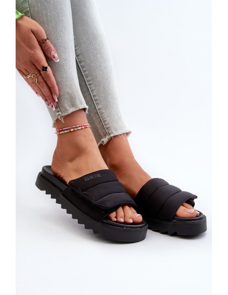 Women's Platform Slides Big Star NN274772 Black