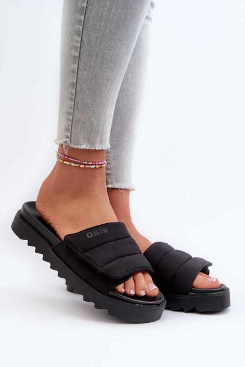 Women's Platform Slides Big Star NN274772 Black