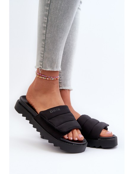 Women's Platform Slides Big Star NN274772 Black