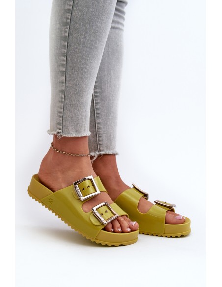 Women's Smooth Slides ZAXY LL285077 Lime