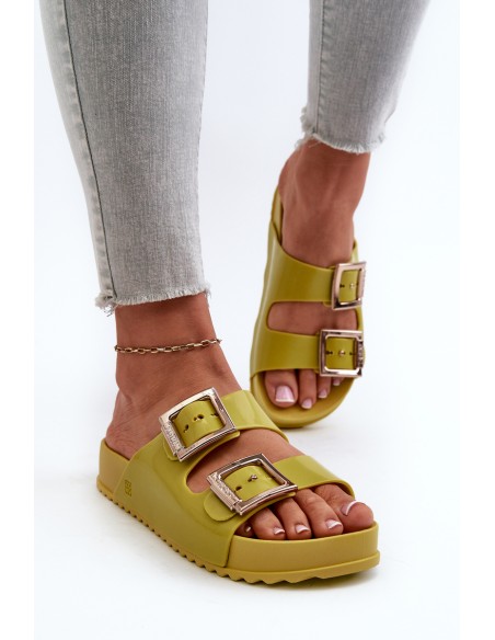 Women's Smooth Slides ZAXY LL285077 Lime