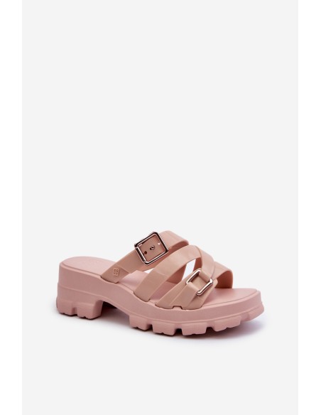 Scented Women's Slides with Low Heel ZAXY NN285044 Pink