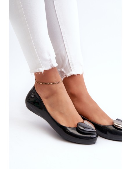 Women's Ballerina Flats with Heart ZAXY LL285027 Black