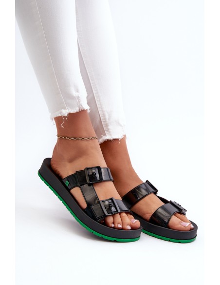 Women's Flat Sole Sandals ZAXY LL285073 Black