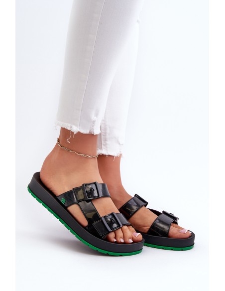 Women's Flat Sole Sandals ZAXY LL285073 Black