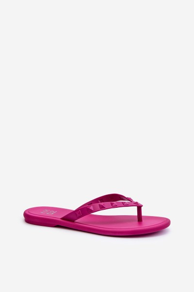 Flat Elastic Women's Flip-Flops ZAXY JJ285252 Fuchsia 2