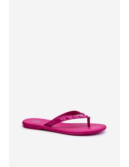 Flat Elastic Women's Flip-Flops ZAXY JJ285252 Fuchsia