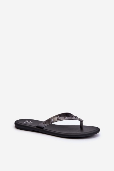 [Flat Flexible Women's Flip-Flops ZAXY JJ285297 Gray-Black] 2