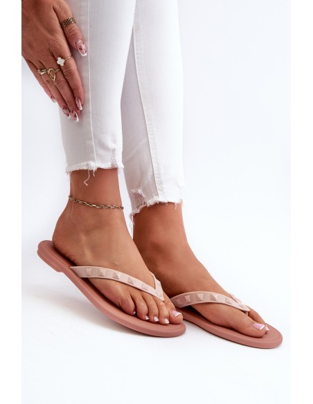 Flat Elastic Women's Flip-Flops ZAXY JJ285298 Pink