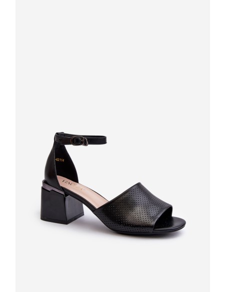 Women's High Heel Sandals in Black Eco Leather Horissa