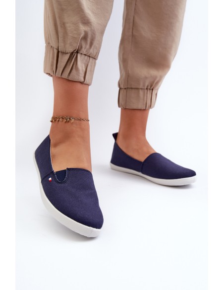 Women's Navy Slip-On Canvas Sneakers Adrancia